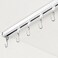 FELIDESIGN Curtain Track Ceiling Curtain Track for Room Divider Ceiling Mount Rail Set with Roller Hooks White 3ft 6ft