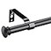 DEROFIT Black Curtain Rods Small Curtain Rods for Windows 48 to 84 Inch 58 Heavy Duty Matte Black Curtain Rod Set with Brackets Adjustable Splicing Drapery Rod