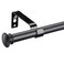 DEROFIT Black Curtain Rods Small Curtain Rods for Windows 48 to 84 Inch 58 Heavy Duty Matte Black Curtain Rod Set with Brackets Adjustable Splicing Drapery Rod
