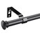 DEROFIT Black Curtain Rods Small Curtain Rods for Windows 48 to 84 Inch 58 Heavy Duty Matte Black Curtain Rod Set with Brackets Adjustable Splicing Drapery Rod