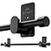 SIMEWIN Curtain Rods No Drilling for Windows 30 to 45 Inches 58 Inch Diameter No Drill Small Curtain Rod Set with 3M Adhesive Brackets Black