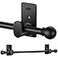 ZNONOX Curtain Rods No Drilling for Windows 30 to 90 Inches58 Inch Diameter No Drill Curtain Rod Set with 3M Adhesive Brackets Black