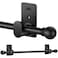ZNONOX Curtain Rods No Drilling for Windows 30 to 90 Inches58 Inch Diameter No Drill Curtain Rod Set with 3M Adhesive Brackets Black