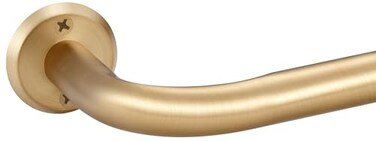 Fumlyate Room Darkening Curtain Rods for Windows 28 to 116 Inches Splicing Construction Drapery Rod 1 Adjustable Blackout Wrap Around Curved Curtains Rod Wall Mounted Ceiling Mounted Brushed Gold