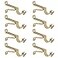 AddGrace 8 Pack Curtain Rod Bracket Adjustable Single Curtain Rod Holder for 34 Rod Gold