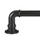 Decopolitan Industrial Wrap Around Telescoping Curtain Rod Set 1836 Black