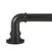 Decopolitan Industrial Wrap Around Telescoping Curtain Rod Set 1836 Black
