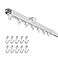 SOLOKOS Telescopic Ceiling Mount Curtain Track System 33 to 59 inch Adjustable Room Divider Track Set 3359 White