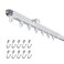 SOLOKOS Telescopic Ceiling Mount Curtain Track System 33 to 59 inch Adjustable Room Divider Track Set 3359 White