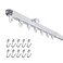 SOLOKOS Telescopic Ceiling Mount Curtain Track System 33 to 59 inch Adjustable Room Divider Track Set 3359 White