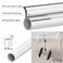 SMODBRODRE Curtain Rods for Window 32 and 48 White 58 inch Splicing Single Window Curtain Rod Set with Brackets