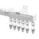 Hoeflife Curtain TrackCeiling Curtain TrackWall Mount Curtains TracksHeavy Duty Sliding Room Divider Ceiling Mount Curtains Tracks Rails Rod System with Clips 36ft White