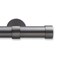 MODE Cambria Designer Series Premium 3 foot Custom Curtain Rod 118 inch Large Diameter NonAdjustable for a Seamless Look Premium Designer Brackets and End Caps Matte Graphite Finish