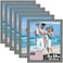 Icona Bay 8x10 Picture Frames Gray 6 Pack Beautifully Detailed Molding Contemporary Picture Frame Set Wall Mount or Table Top Inspirations Collection