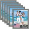 Icona Bay 8x10 Picture Frames Gray 6 Pack Beautifully Detailed Molding Contemporary Picture Frame Set Wall Mount or Table Top Inspirations Collection