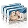 TWING 3 Pack 4 x 6 Acrylic FrameAcrylic Picture Frames Horizontal Magnet Double Sided 4x6 Picture Frame1010MM Thick Clear Frameless Desktop Display Magnetic Block Photo Frame Gift Ideal