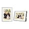 Frametory 5x7 Aluminum Frames with Ivory Mats for 4x6 PicturesPhotos Real Glass PortraitLandscape Horizontal and Vertical Formats for Wall and Table Mounting Silver 2 Pack