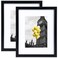 BSRHOME 8x10 Picture Frame with Plexiglass Display Pictures 5x7 with Mat or 8x10 Without Mat for Tabletop Display and Wall Mounting Set of 2Black