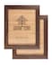 WOOD SIDE ORBIS 85 x 11 Wooden Rustic Picture Frames Brown Wenge Set of 2 for Diploma Documents and Certificates Wall Mounting and Tabletop Wood Grain Finish
