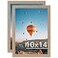 JCJMY 10x14 Picture Frame Set of 2 for Wall Hanging Wall Mounting Horizontally or Vertically 10 x 14 Wall Gallery Poster Photo Frame with Durable Shatter Resistant Plexiglass2 Pack Rustic Brown
