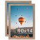 JCJMY 10x14 Picture Frame Set of 2 for Wall Hanging Wall Mounting Horizontally or Vertically 10 x 14 Wall Gallery Poster Photo Frame with Durable Shatter Resistant Plexiglass2 Pack Rustic Brown