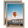 JCJMY 10x14 Picture Frame Set of 2 for Wall Hanging Wall Mounting Horizontally or Vertically 10 x 14 Wall Gallery Poster Photo Frame with Durable Shatter Resistant Plexiglass2 Pack Rustic Brown