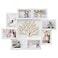 HELLO LAURA Picture Frame Collage Large Wall Hanging Photo Frames Elegant Tree Collage Frame Gifts for Family Friends 4x6 inch Home Wall Decor Gallery Display White Gold Tree