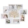 HELLO LAURA Picture Frame Collage Large Wall Hanging Photo Frames Elegant Tree Collage Frame Gifts for Family Friends 4x6 inch Home Wall Decor Gallery Display White Gold Tree