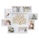 HELLO LAURA Picture Frame Collage Large Wall Hanging Photo Frames Elegant Tree Collage Frame Gifts for Family Friends 4x6 inch Home Wall Decor Gallery Display White Gold Tree