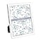 Laura Ashley 8x10 White Enamel Picture Frame Silver Metal Edge with Easel for Countertop Counterspace Tabletop Display Bookshelf Desk Wall Dcor Photo Gallery