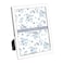 Laura Ashley 8x10 White Enamel Picture Frame Silver Metal Edge with Easel for Countertop Counterspace Tabletop Display Bookshelf Desk Wall Dcor Photo Gallery