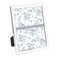 Laura Ashley 8x10 White Enamel Picture Frame Silver Metal Edge with Easel for Countertop Counterspace Tabletop Display Bookshelf Desk Wall Dcor Photo Gallery
