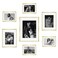 Frametory Gold Aluminum Picture Frame with Removable Mat Set of 7 Includes Four 5x7 Two 8x10 One 11x14 Real Glass Front Simple Gallery Wall Frames for Art Prints and Posters