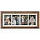 Gaevuian 8x21 Picture Frame Display 4 opening 5x7 Collage Picture FrameMulti Photo Frame with MatPlexiglassHorizontal and Vertical Formats for Wall DecorCarbonized Brown Wood Grain