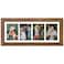 Gaevuian 8x21 Picture Frame Display 4 opening 5x7 Collage Picture FrameMulti Photo Frame with MatPlexiglassHorizontal and Vertical Formats for Wall DecorCarbonized Brown Wood Grain