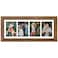 Gaevuian 8x21 Picture Frame Display 4 opening 5x7 Collage Picture FrameMulti Photo Frame with MatPlexiglassHorizontal and Vertical Formats for Wall DecorCarbonized Brown Wood Grain