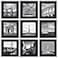 eletecpro 4x4 Picture Frames Set of 9 Classic Gallery Wall Frame Set Displays 4x4 Photo without Mat Square Picture Frames Collage Wall Decor Black Modern Home Decor for Hanging