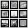 eletecpro 4x4 Picture Frames Set of 9 Classic Gallery Wall Frame Set Displays 4x4 Photo without Mat Square Picture Frames Collage Wall Decor Black Modern Home Decor for Hanging