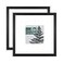MCS Studio Gallery 16x16 Matted Photo Frame with 8x8 Picture Display Black Woodgrain Engineered Wood Vertical Horizontal Wall Hanging Large Picture Frame for Photos Art Prints 2Pack