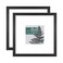 MCS Studio Gallery 16x16 Matted Photo Frame with 8x8 Picture Display Black Woodgrain Engineered Wood Vertical Horizontal Wall Hanging Large Picture Frame for Photos Art Prints 2Pack