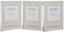 Maturi Silver Plated Triple Photo Frame Thin Edge Portrait 8 x 10inch 20 x 25cm