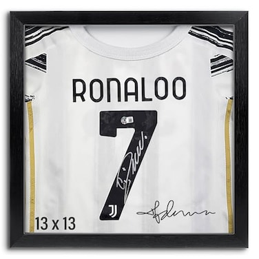 Dunkive TShirt Display Frame 13 x 13 Black Wood TShirt Frame with 98 Uv Protection Acrylic 1 Depth of Usable Space Shadow Box Display Case for Shirts Jerseys Memorabilia 1 Pack