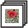 SKAOTUS 16x16 Picture Frame Black 3 Pack Solid Wood for Mat 12x12 Wall Mounting Square Poster Photo Frames