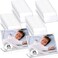 Yulejo 48 Pack 6 x 4 Inch Acrylic Photo Frames Acrylic Sign Holders Self Standing Clear Picture Frames Lshape Horizontal Desktop Table Sign Holder Display Stand with Insert for Home Office Store