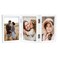 ORIVAN 4x6 Triple Picture Frame Hinged 3 Photos Folding Photo Frames with Glass Vertical Stand Frames White