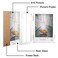 ORIVAN 4x6 Triple Picture Frame Hinged 3 Photos Folding Photo Frames with Glass Vertical Stand Frames White