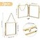 OLYCRAFT 2pcs Mini Hanging Glass Frame Wall Hanging Photo Frames 27 Inch Double Glass Picture Frame with Chain Folding Frame DIY Vintage Artwork Display Frames for Pressed Flowers Pictures Home Wall