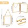 OLYCRAFT 2pcs Mini Hanging Glass Frame Wall Hanging Photo Frames 27 Inch Double Glass Picture Frame with Chain Folding Frame DIY Vintage Artwork Display Frames for Pressed Flowers Pictures Home Wall