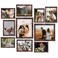 LUCKYLIFE Picture Frame Set 10Pack Gallery Wall Frame Collage with 8x10 5x7 4x6 Frames in Brown Finishes