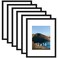PEALSN 12x16 Picture Frame Set of 6 Display Pictures 85 x 11 with Mat or 12 x 16 without Mat for Wall Mounting Display Photo Frames Collage for Wall Decor Black